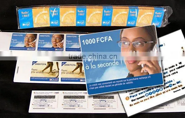 5-Pin Paper Phone Cards - Long (Scratch Off)