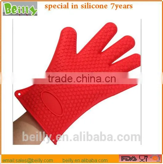 Multifunction Use Silicone Heat Resistant BBQ Oven Gloves for Kitchen photo-4