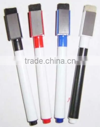 White Board Marker With Brush & Magnet