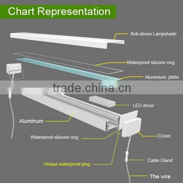 30W CE RoHs BV IP65 0.6m/1.2m/1.5m Led Tri-proof Light 30w photo-5