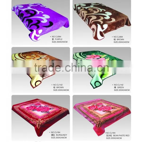 2015 NEW DESIGNS 1ply&2ply Raschel Quality Hot Compressed Embossed Raschel Korean Style Blanket NO.15023 photo-4