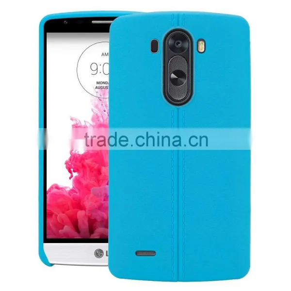 High Quality Phone Accessories Soft TPU Leather Pattern Finish Mobile Case Phone Back Cover for LG G3 photo-5