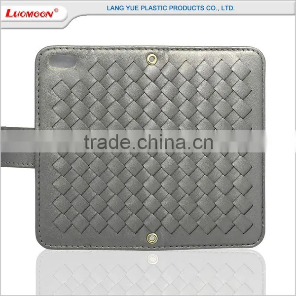 Woven Patttern Stand Leather Flip Cover Phone Case for Gionee Ctrl v5 v4 Marathon m3 photo-3