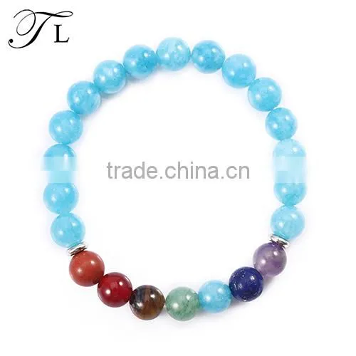 2016 High Quality Fashion Blue Stone Beads Women Bracelets