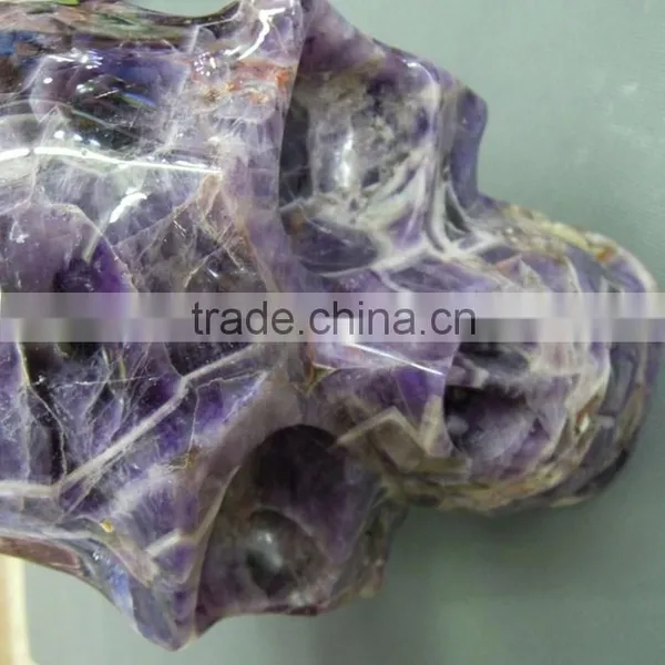 Amethyst Crystal Skull Carving/skeleton Ornament Fengshui Products for Collection photo-2