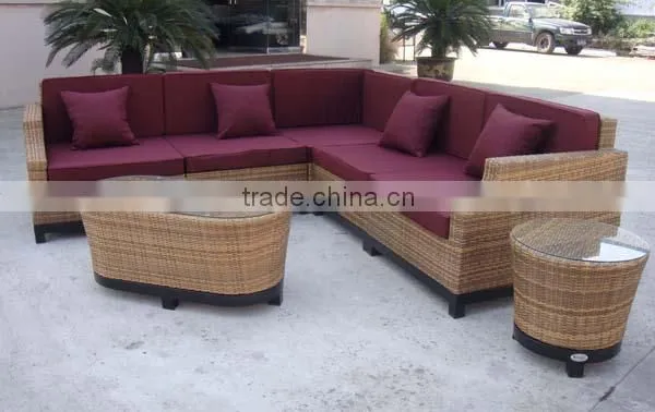 High Quality L Shaped Sofa Set Garden Rattan Furniture photo-2