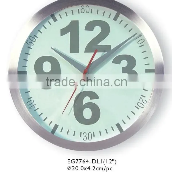 12inch 3D Dial Aluminium Wall Clock With World Clock Made in China!