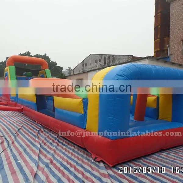 60feet Inflatable Obstacle Course for Sale, Cheap Inflatable Slide and Obstacle Challenge Children Bouncy Playground photo-2