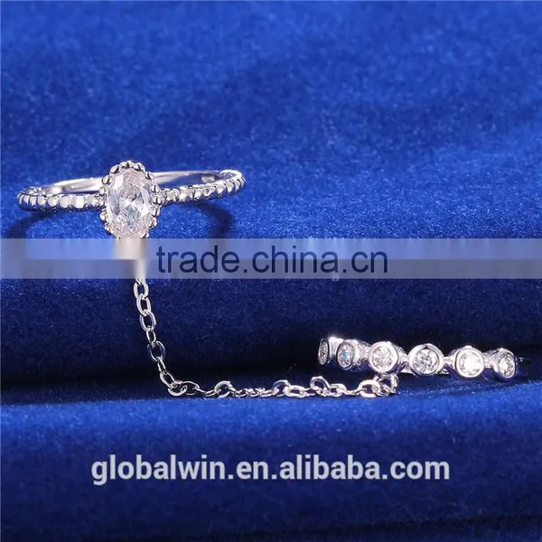 Wholesale Jewellery Engagement And Wedding 925 Set Silver Women Ring Jewelry photo-5