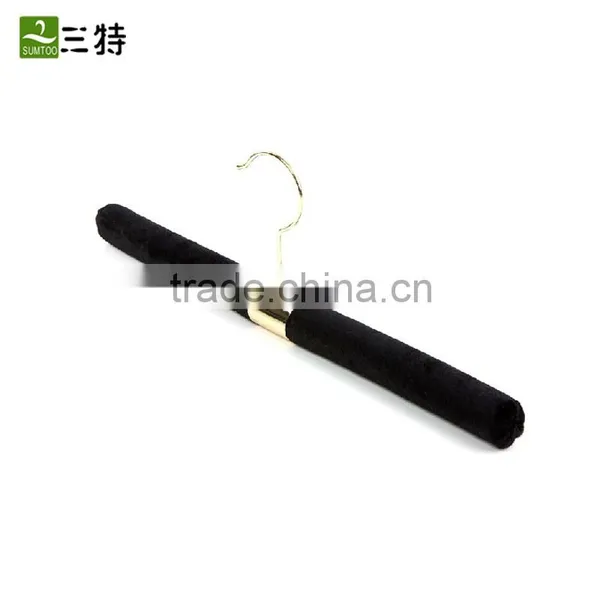2 Colors Straight White Black Sponge Inside Exuisite Stainless Steel Coat Hanger photo-5
