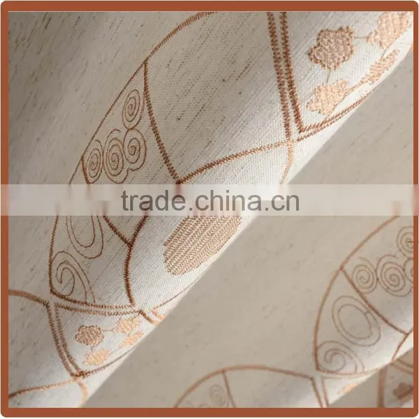 2016 Hot Sale Beautiful Polycotton Embroidery French Window Curtains Fabric photo-4