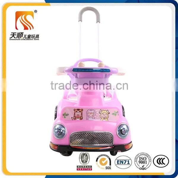 Funny Rocking Toy Car Electric Swing Toy Car for Kids Electric Car With Adult Pushbar photo-4