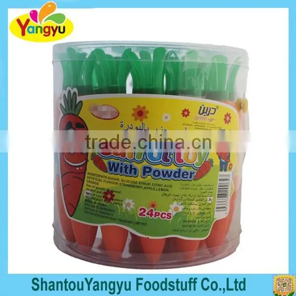 Carrot Shape Sweet Powder Candy Fruity Taste Powder Candy photo-3
