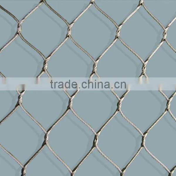 SUS 304 316 FLEXIBLE STAINLESS STEEL ROPE MESH Hand-woven Type for Zoo Mesh