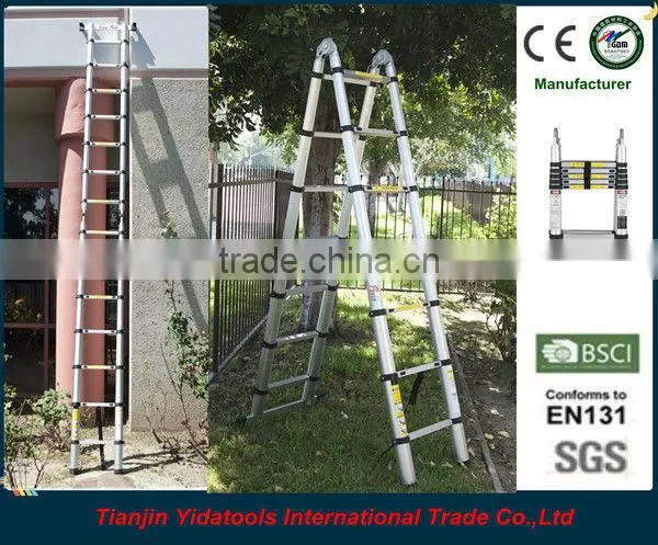 2x5 Steps 3.2m EN131 Extension Telescopic Aluminum Ladder Portable Ladder