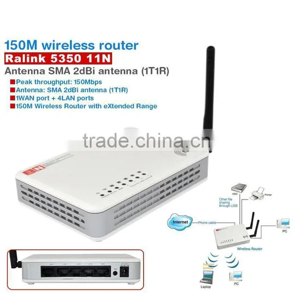 150mbps Ralink 5350 11N / 150M wireless wifi router / Antenna SMA 2dBi antenna (1T1R)