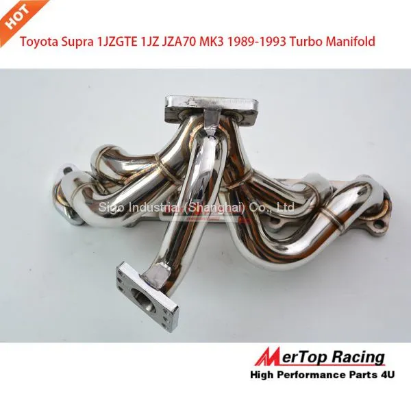 Mertop Top Mount T3 Turbo Manifold For Toyota Supra 1JZGTE 1JZ JZA70 MK3 1989-1993 photo-2