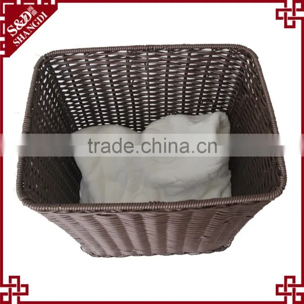 Wholesales Chinese Factory PE Rattan Laundry Basket for Hotel and Home Dirty Clothes photo-6
