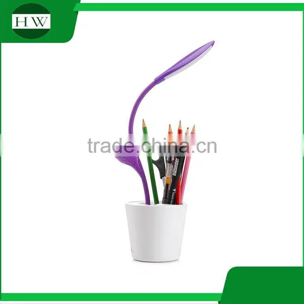 Plastic Sapling Pen Hoider Usb Charging Charge Foldable Collapsible Folding Telescopic Led Reading Desk Table Night Lamp Light photo-4