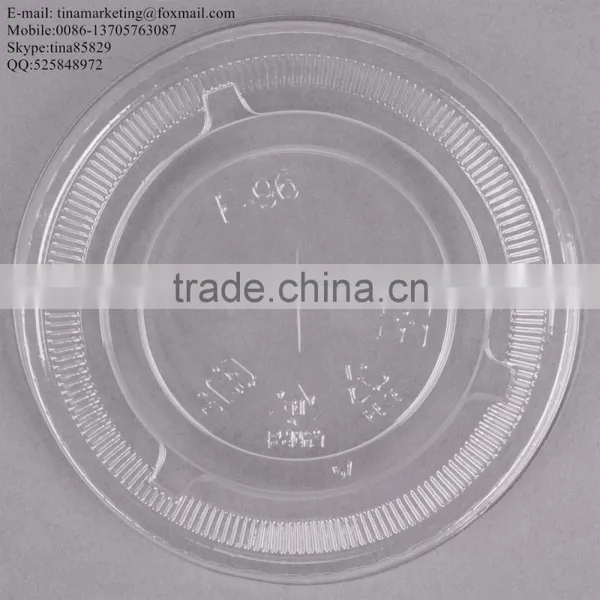 Custom High Quality PS Plastic Clear Flat Lid With Straw Slot for Clod Drink Cup photo-4