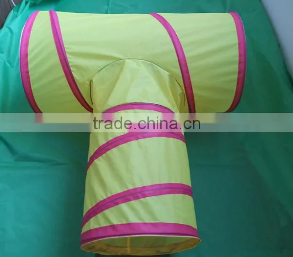 2016hot Sellling Arrive T Style Cat Tunnel Pet Toy Wholesale Candy Color Polytser Cat Tunnel photo-5