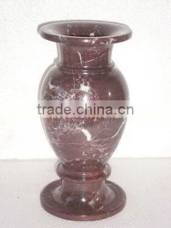 NATURAL RED ZEBRA MARBLE FLOWER VASES photo-4