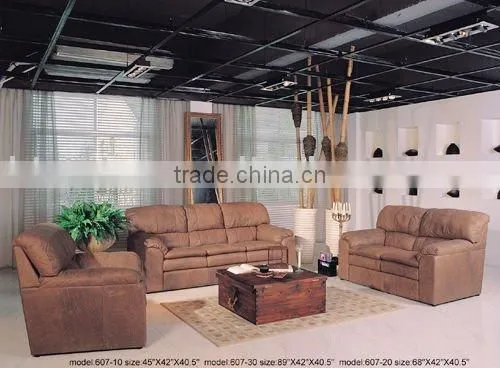 High Quality Modern Style Genuine Leather Sofa Set. American Style Leather Sofa Set. Chesterfield Sofa in Genuine Leather B48135