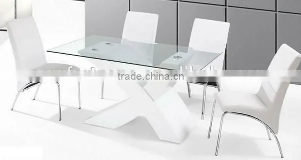 X01 X Shape Top Heavy-duty Stainless Steel Dining Table Base and Chairs photo-5