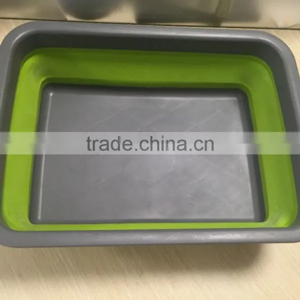 Rectangle Collapsible TPR Dish Drying Rack photo-2