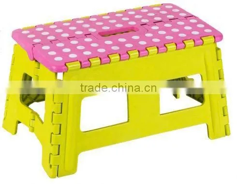 Good Quality Nice Looking Anti-Slip Plastic Folding Step Stool Folding Plastic Stool 450721 photo-2