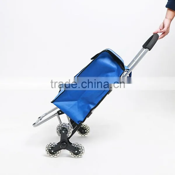 6 Wheel Personal Folding Shopping Cart Trolley for Climbing Stair photo-3