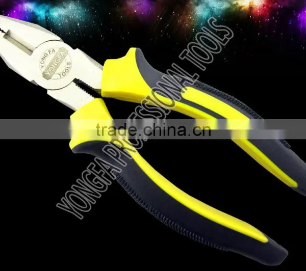 YF2312 American Style Non-skid Handle Cutting Plier With Nikel Plated photo-2