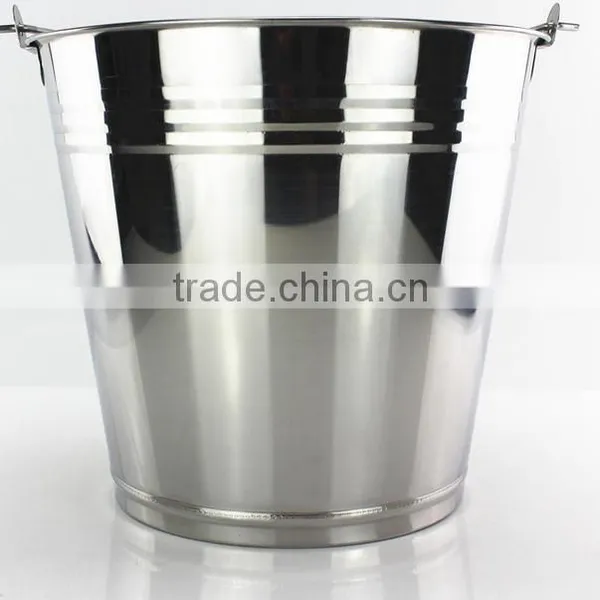 Cheap Stainless Steel Metal Beer Ice Bucket With Handle photo-4