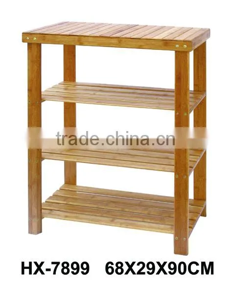 Bamboo 4 Tier Shoe Rack, Shoe Shelf for Home-Using photo-5