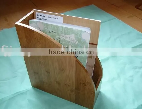 Bamboo Office Stationery Rack