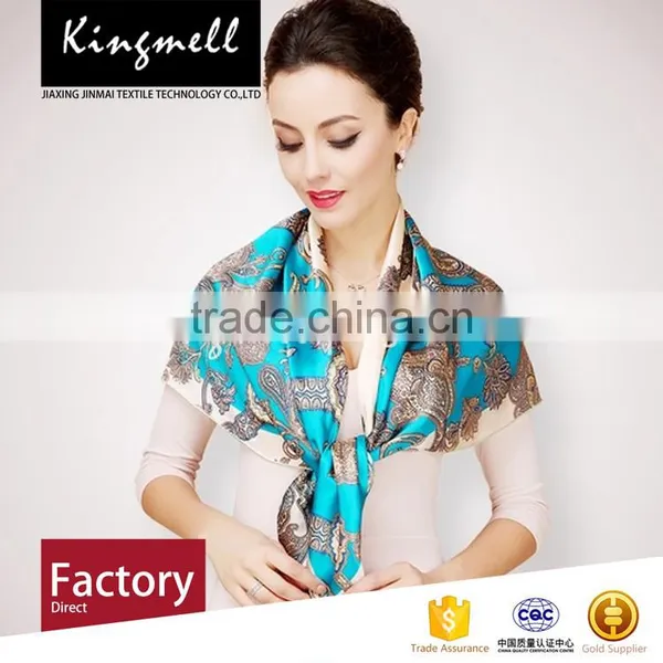 Custom-made Satin Silk Shawl Print Silk Scarf photo-3