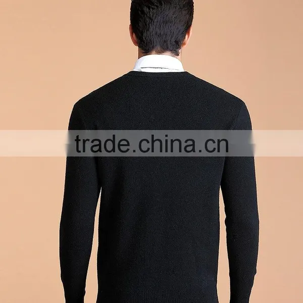 Winter Machine Knitting Wool Yarn for V-neck Men Pullover Knitting Wool ,high Quality Knitting Wool Yarn Men Pullover Sweater photo-4