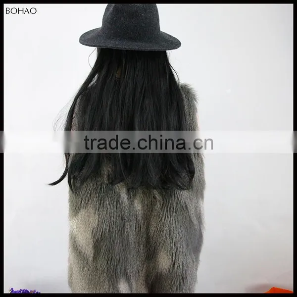 Top High Quality And Hot Sale Ladies Grey Men-made Fur Vest photo-3