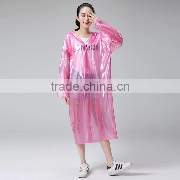 Beautiful Promotional Wholesale Adult Practical 100% PVC Raincoat Fabric photo-2