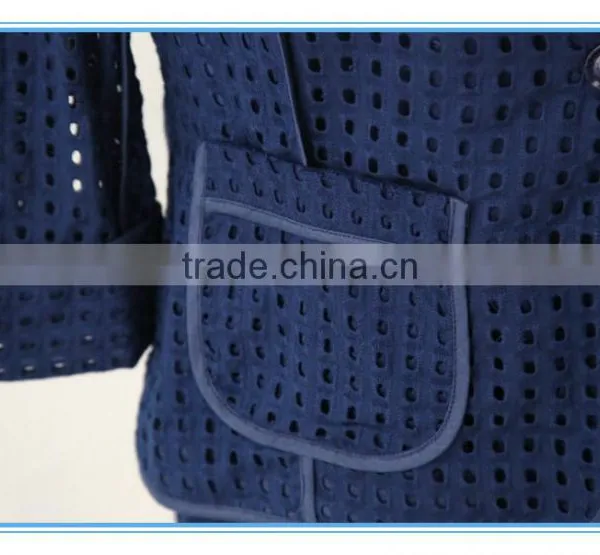 Organic 100% Cotton Eyelet Embroidery Business Suits Lady Church Suits photo-5