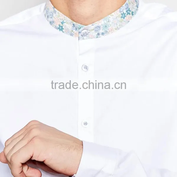 Reclaimed Vintage Smart Custom Shirt With Grandad Collar photo-2