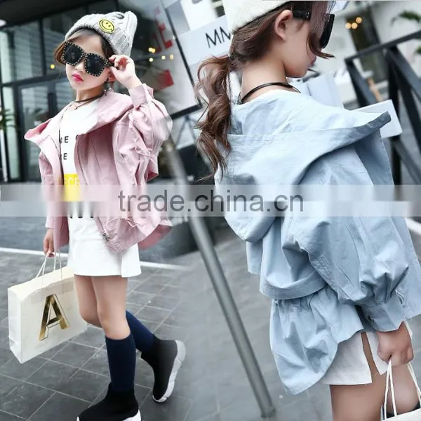 Zm40655b Spring Children Girl Clothes China Cotton Wind Coat Jacket photo-4