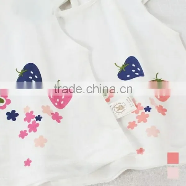 Child Clothes Baby Printed Tshirt Set With Strawberries photo-3