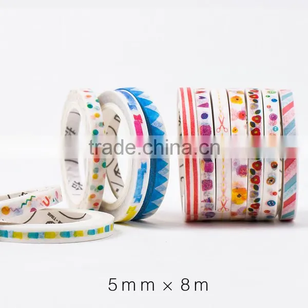 5mm*8m Decoration Washi Paper Customized Adhesive Paper Planner Accessories photo-4
