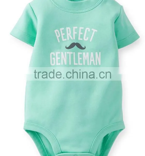 100% Cotton Baby Rompers Printed Color Short Sleeve Baby Onesie photo-3