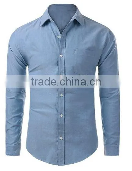 Single Pocket Mens Dress Shirt Casual Shirt Latest Design Man Shirt photo-2