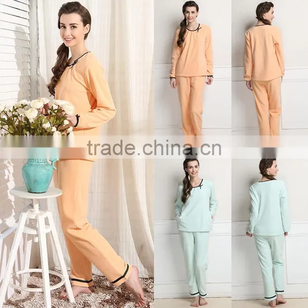 Prompt Delivery Qianxiu Polyester Ladies Pocket Design Pyjamas in Winter photo-2