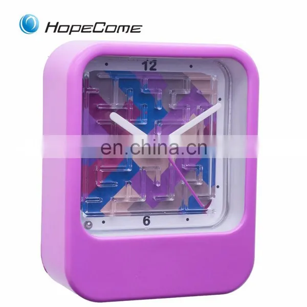 Square Quartz Table Plastic Desk Clock photo-3
