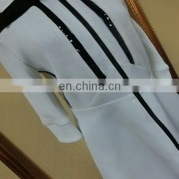 Powersweet 2014 Elegant New Design Aate Leather White Ladies Winter Dress photo-6
