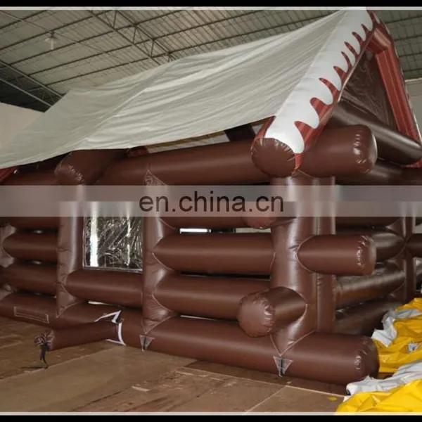 Special Customized Inflatable Wooden House , Inflatable Log Cabin , Inflatable Frame House photo-4